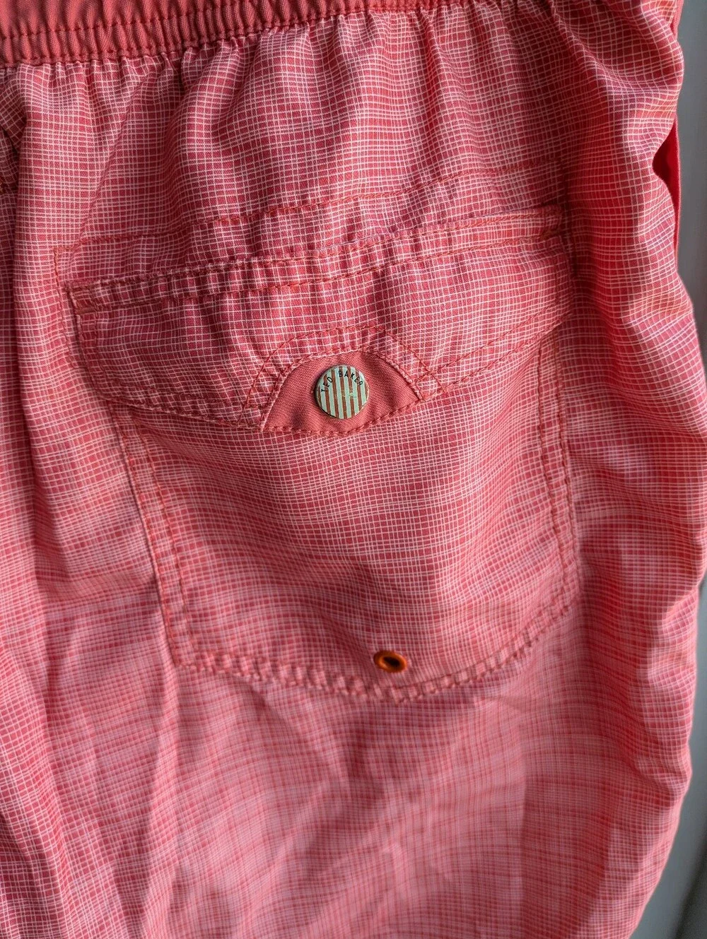 Ted Baker London Mens Swim Trunks Size 4 Large Pink Coral Lobster Board Shorts